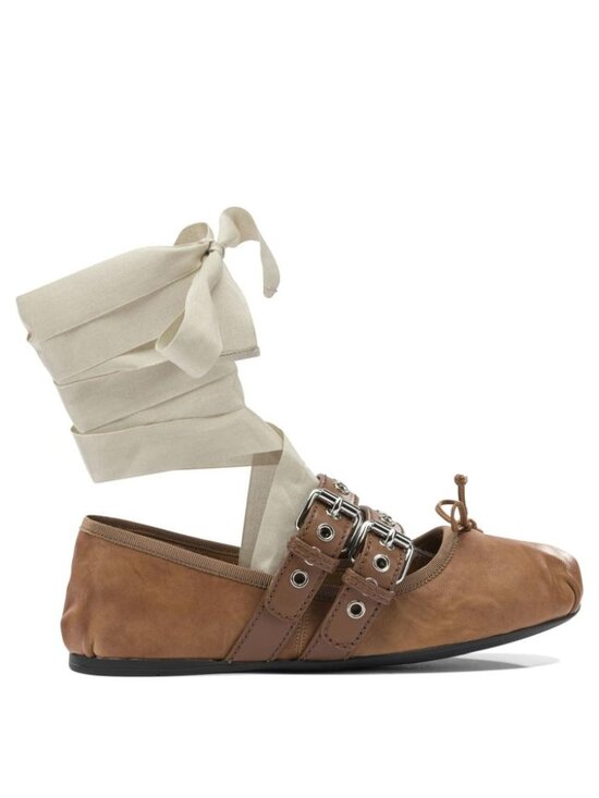 Miu Miu Shoes - Miu Miu Nappa Leather And Calfskin Ballet Flats IT 38.5 Women